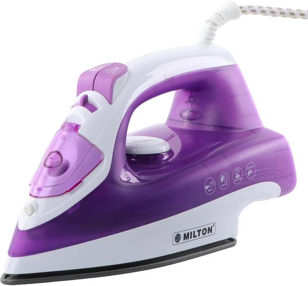 MILTON Supreme DX Steam Iron, Teflon Non-Stick Coating Soleplate, 250 ml Water Tank, 1600 W Steam Iron