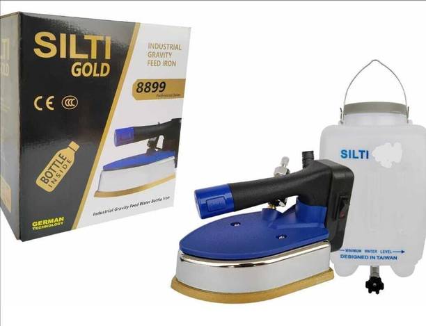 COBTECH by SILTI Very Heavy Duty Industrial Steam Iron [8899 Gold] 999 with Teflon Shoe 1600 W Steam Iron