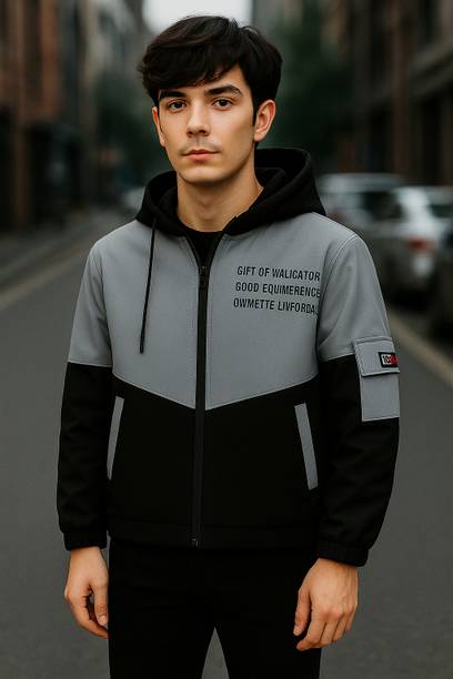 Men Colorblock Casual Jacket