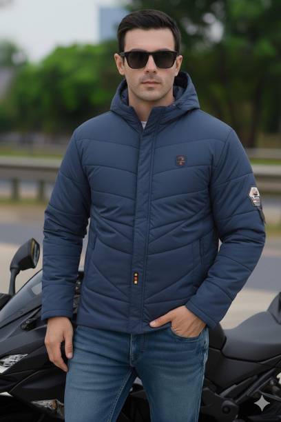 Men Solid Puffer Jacket