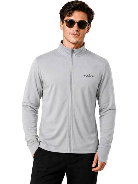 Men Solid Sports Jacket