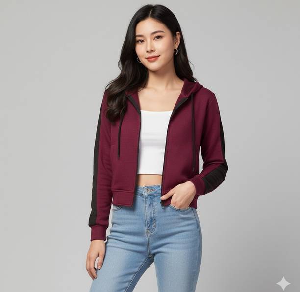 urban streetwear Full Sleeve Solid Women Jacket