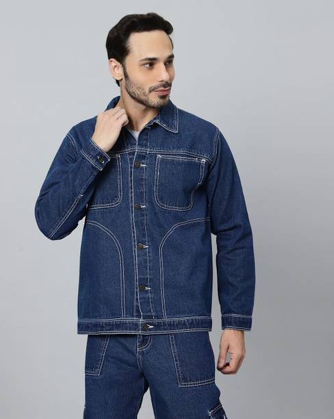 Men Washed Denim Jacket