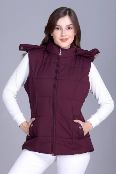 Women Solid Quilted Jacket