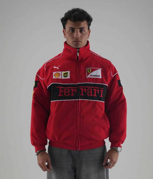 Men Embroidered Biker/Riding Jacket
