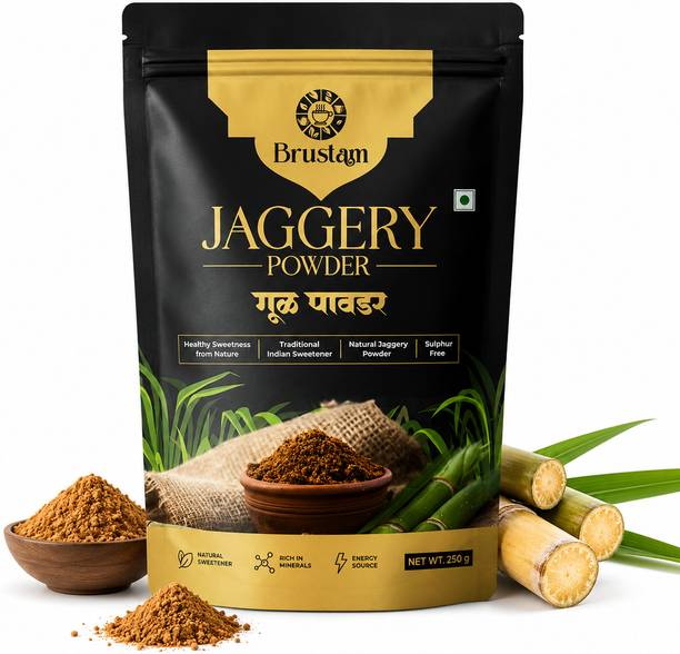 Brustam Natural Jaggery Powder | Sulphur Free Gud Powder | Traditional Indian Sweetener Powder Jaggery