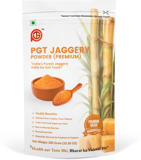 pgt Jaggery Powder | Premium Chemical-Free Gur | Natural Sulphur-Free Sweetener 300g Powder Jaggery