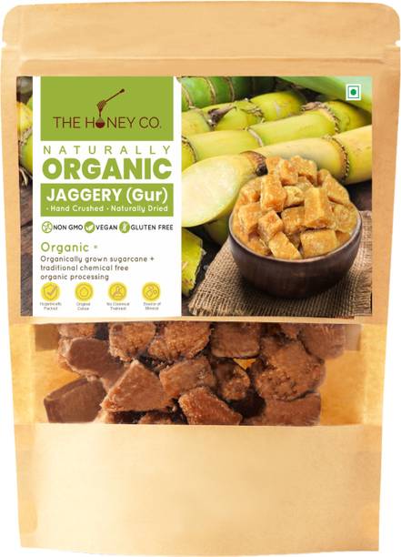THE HONEY CO. Organic Jaggery (Gur)–100% Natural Desi Gud |Chemical-Free,Unprocessed Sweetener Cubes Jaggery