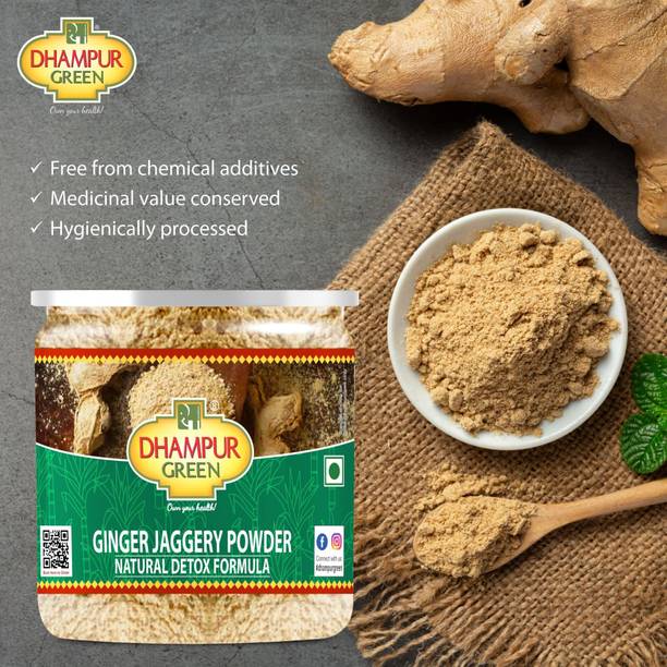 Dhampur Green Ginger Jaggery Powder, 300g Natural Powder Jaggery