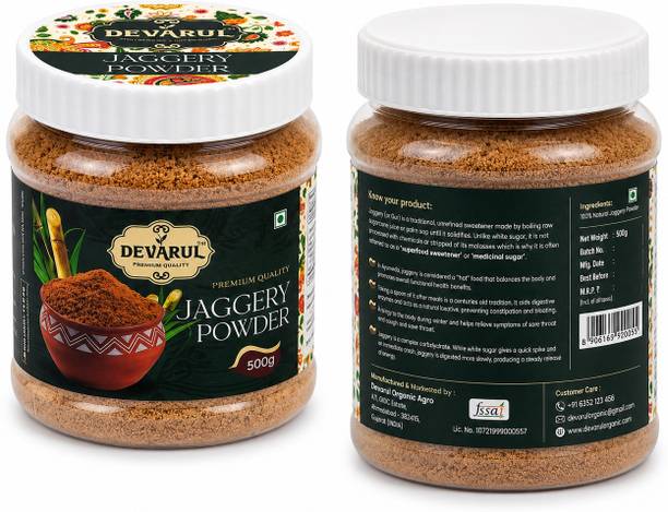 Devarul Natural Jaggery Powder | Gur Powder | Gud Powder | Unrefined Sugarcane Sweetener Powder Jaggery