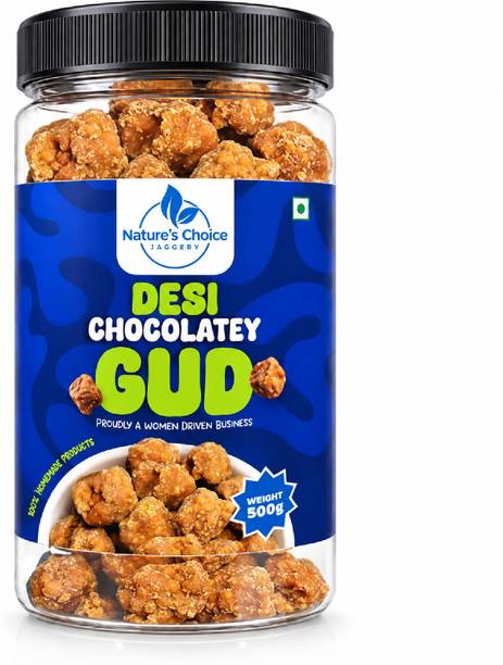 natures choice jaggery Desi Chocolatey Jaggery Gud, Gur / Jaggery | Pack of 1 Cubes Jaggery