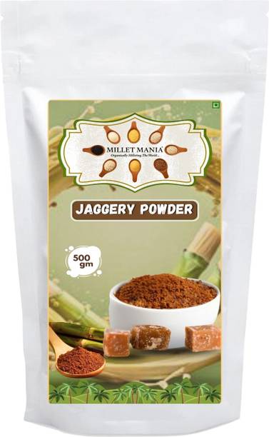 Millet Mania Organic Jaggery Powder (Unrefined Gur) Natural Sweetener Healthy & Chemical Free Powder Jaggery
