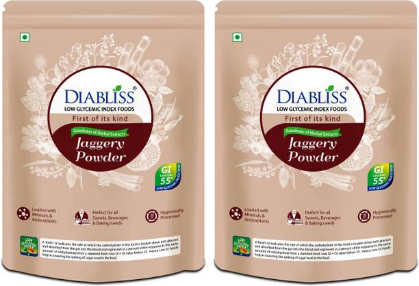 DiaBliss Low Glycemic Index (GI) Pouch - Pack of 2 Powder Jaggery