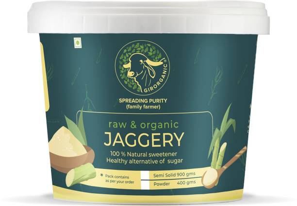 GIRORGANIC Sugarcane Organic Jaggery Powder| No Preservative| Unrefined|100% Natural Powder Jaggery