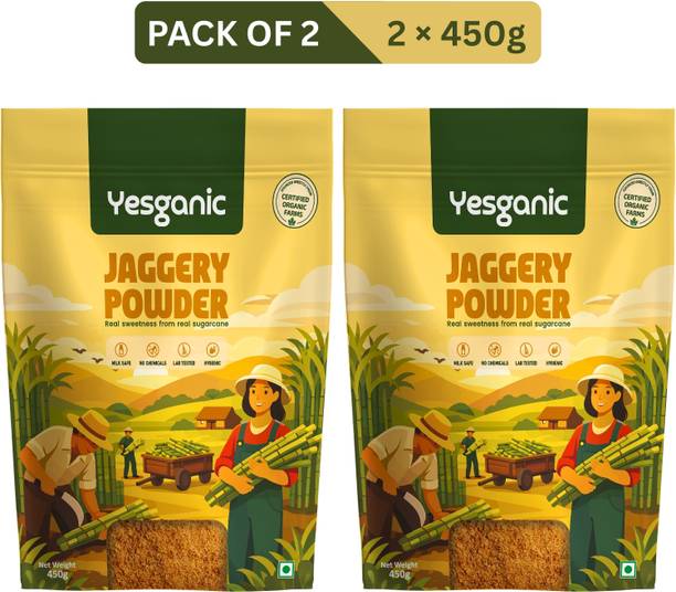 Yesganic Natural Jaggery Powder – Pure, Hygienic, Lab-Tested & Chemical-Free Powder Jaggery