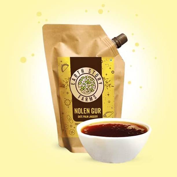 earth story farms Nolen Gur | Date Jaggery Liquid | 100% Pure | Chemical Free | No Preservatives Liquid Jaggery