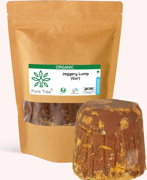 Pure Tree Certified Organic | Jaggery Lumps | Gur Lumps | Desi Gud | Traditional Sweets Block Jaggery