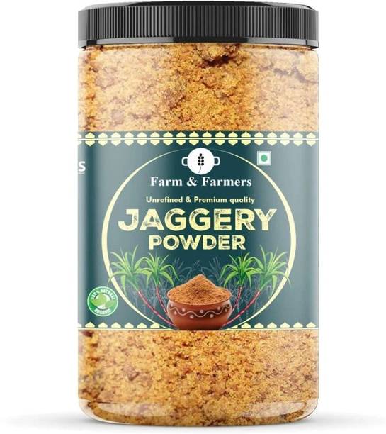 Farm & Farmers aggery Gur Gud Powder Healthy Sugar Subsitute Unbleached Jaggery Powder Jaggery