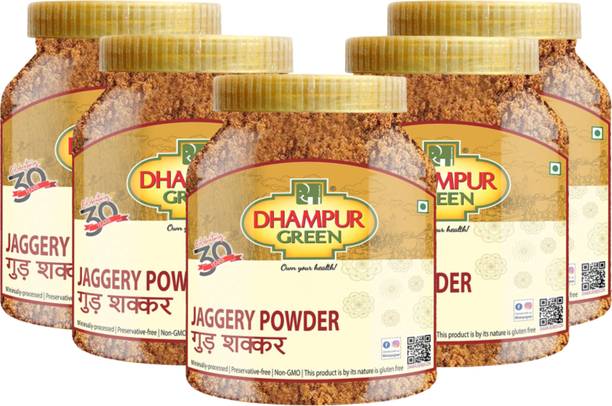 DHAMPUR GREEN Organic Jaggery Powder Organic Desi Gur ki Shakkar Jar Powder Jaggery