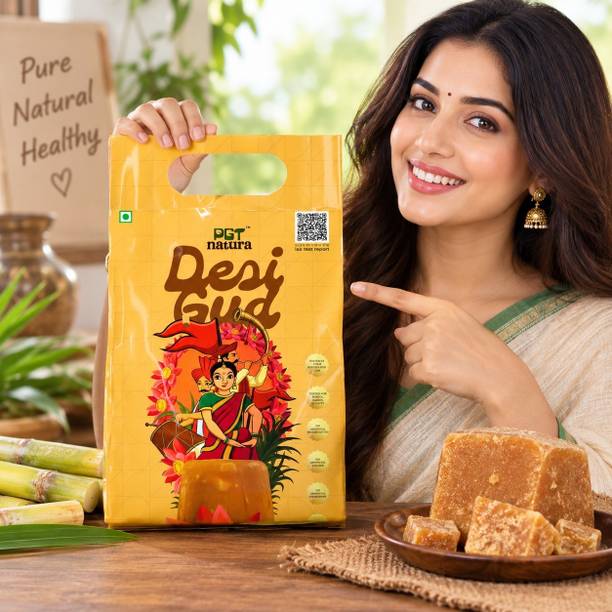 pgt NATURA DESI GUD NATURAL JAGGERY BLOCK FOR DAILY USE Block Jaggery