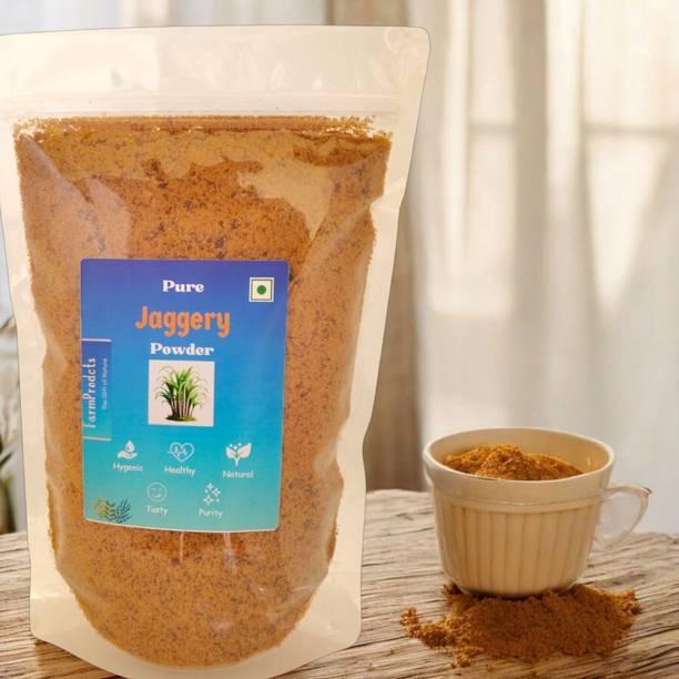 FarmProdcts Natural Jaggery Powder 1 KG - Traditional Made Brown Sugar Jaggery Powder Jaggery