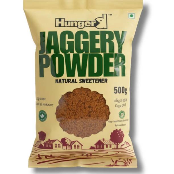 Hungerd Pure Jaggery Powder (500G) || Natural Sweetener || Rich in Nutrients Powder Jaggery