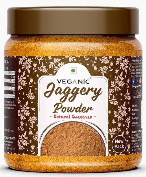 वेगानिक Organic Jaggery Powder | Gur/ Shakkar Powder | Substitute for Sugar 900g गुड़