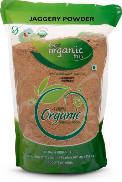 Pearl Organic Fresh Organic Jaggery Powder Natural & Unrefined Rich in Minerals Healthy Sweetener Powder Jaggery