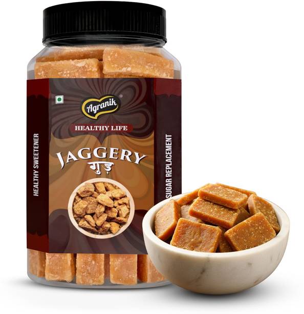 Agranik Jaggery Cubes Healthy Sweet Bites 100% Pure Natural and Chemical Free Cubes Jaggery
