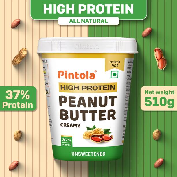 पिंटोला All Natural HIGH Protein Peanut Butter (Creamy) 510 g