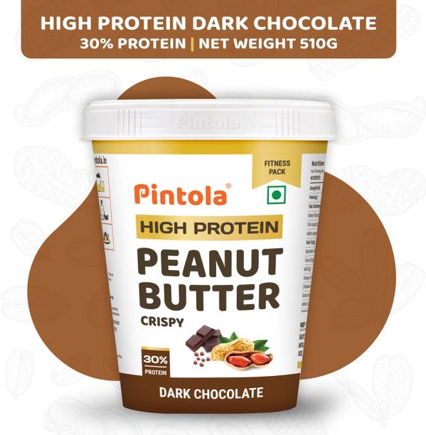 पिंटोला HIGH Protein DARK Chocolate Peanut Butter (Crispy) 510 g