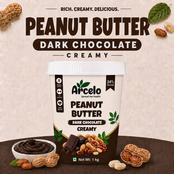 Arcelo Dark Chocolate Creamy Peanut Butter, 24g Protein