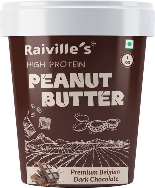 Raiville's High Protein Belgian Dark Chocolate Peanut Butter | Crunchy Spread |