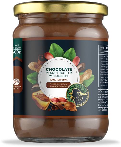GIRORGANIC Chocolate Peanut Butter with Jaggery | Stoneground | Rich in Protein