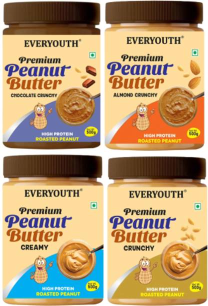 everyouth Peanut Butter | Chocolate Crunchy | Creamy | Almond Crunchy | Crunchy |