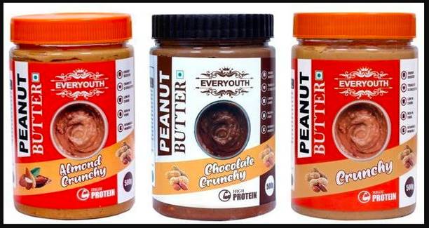 everyouth Peanut Butter | Chocolate Crunchy | Almond Crunchy |