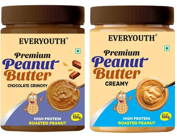 everyouth Premium Peanut Butter Chocolate Crunchy & Creamy, 26g Protein