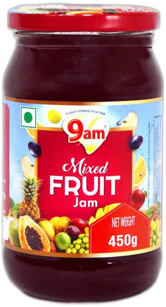 9am Mixed Fruit Jam | with No Artificial Chemicals & Preservatives |mixed real fruit 450 g