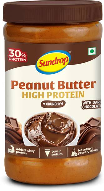 Sundrop Peanut Butter High Protein- Dark Chocolate Crun...