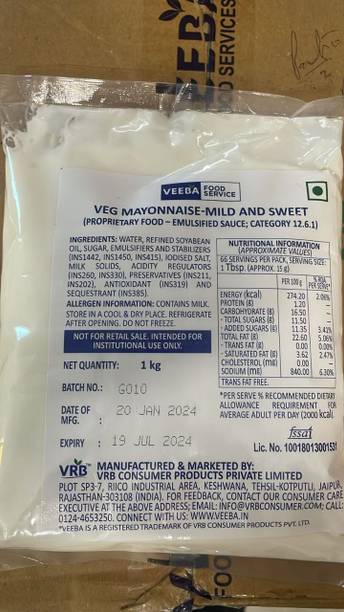 VEEBA Veg cheesy rich n creamy Mayonnaise