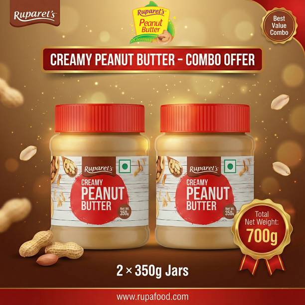 ruparel's PEANUT BUTTER Creamy 350g and Creamy 350g Combo offer total 700g