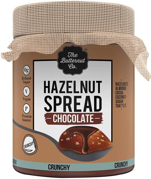 The Butternut Co. Chocolate Hazelnut Spread, Crunchy (No Refined Sugar, Vegan, No Preservatives)