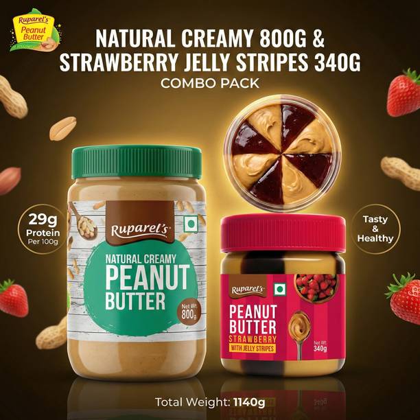 ruparel's NATURAL CREAMY 800G & STRAWBERRY WITH JELLY S...