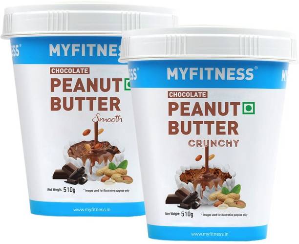 MYFITNESS PEANUT BUTTER Chocolate Smooth & Chocolate Crunchy Peanut Butter | Combo