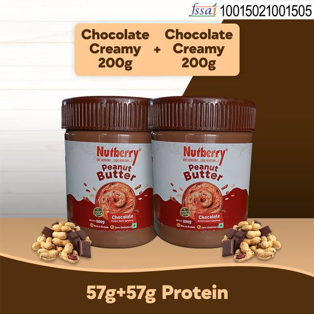 नटबरी Peanut Butter Chocolate (Combo Pack) 200gm +200gm. 400 g
