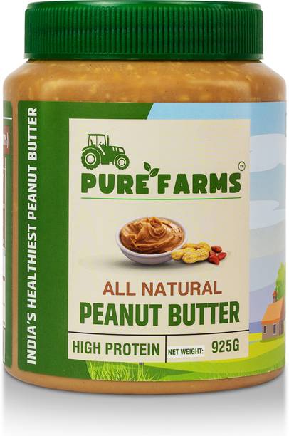 प्योर फार्म्स All Natural, Single Ingredient Peanut Butter Keto-Friendly, Crunchy 925 g