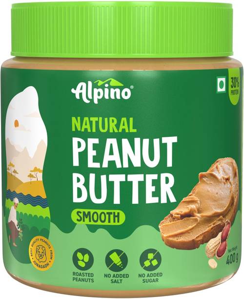 अल्पिनो Natural Peanut Butter Smooth Unsweetened 400 g