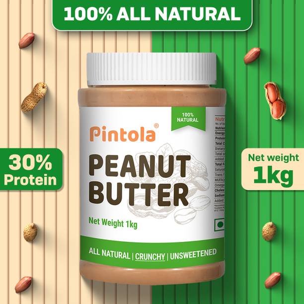 पिंटोला All Natural Peanut Butter (Crunchy) (Unsweetened) 1 kg
