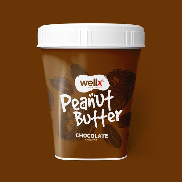 Wellx Brothers Chocolate Creamy Roasted Peanut Butter W...