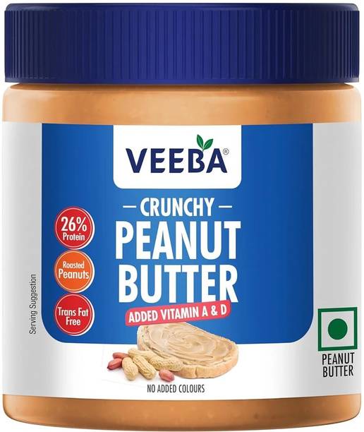 VEEBA Peanut Butter Crunchy | High Protein | Naturally Gluten Free| NO ADDED COLOUR